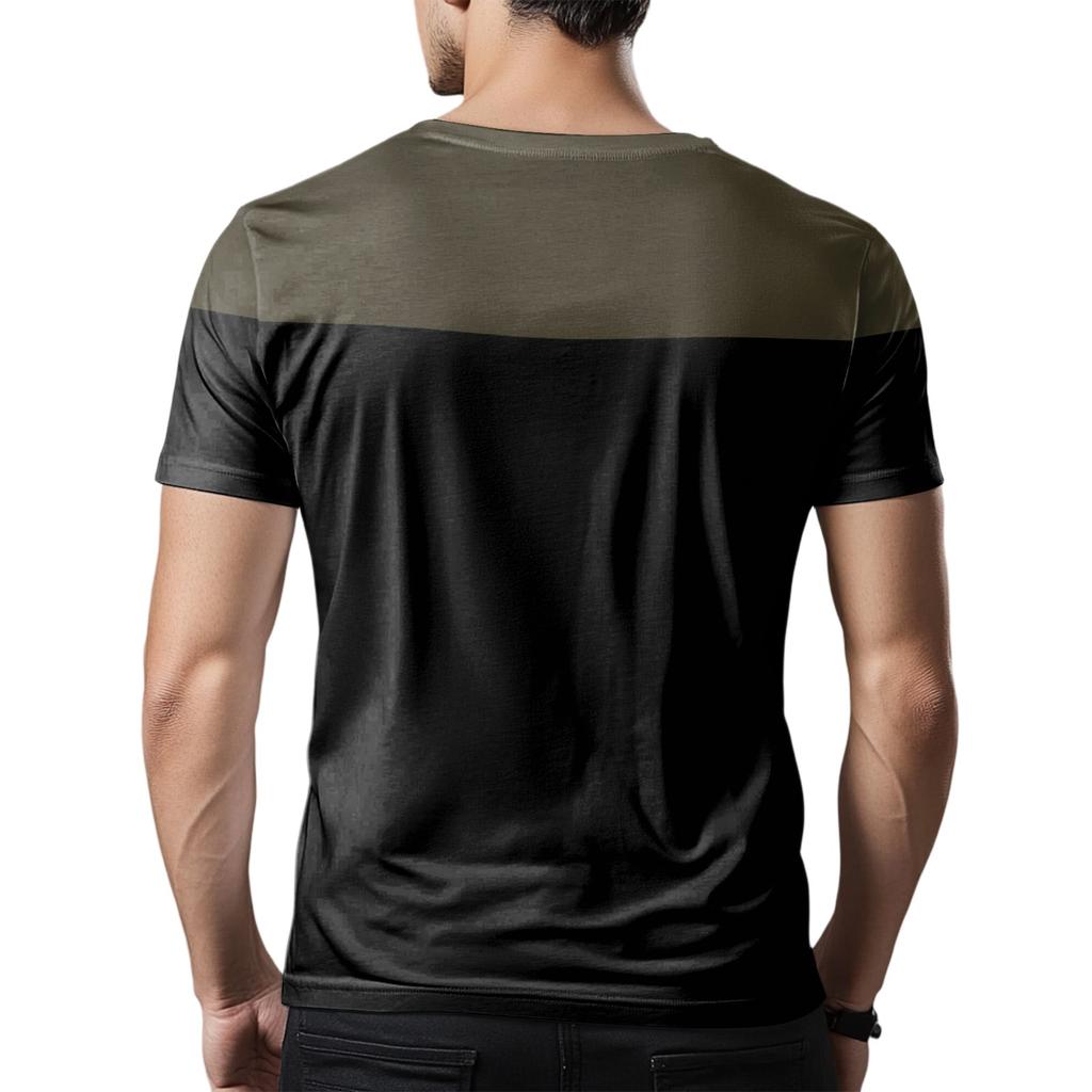 Men's Fashion Printed V-Neck Short Sleeve T-Shirt