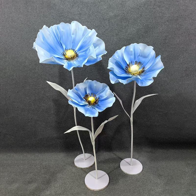 Giant Handmade Poppy Aisle Flowers for Wedding Background Decoration