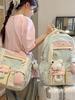 Sweet Girl Backpack With Fabric For School Use