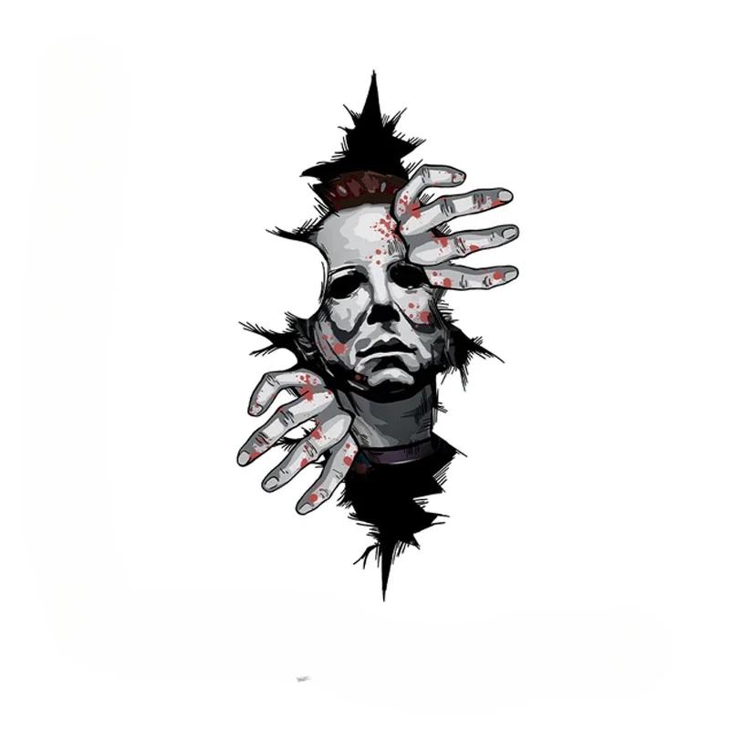 Car Sticker Horror Characters Skull Force Open From Cracked Series Car Styling Automobile Window Body Halloween Decal Decoration