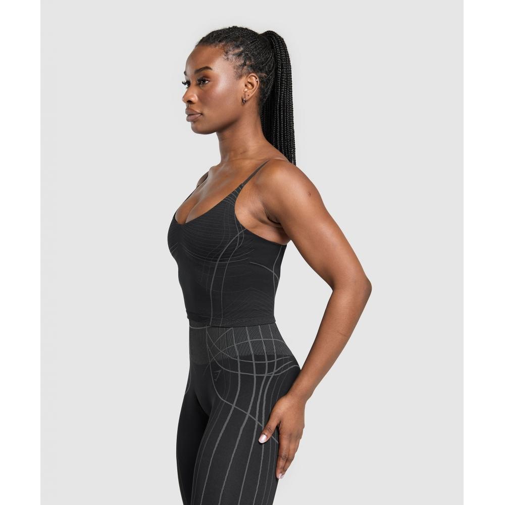 Gymshark Apex Seamless Midi Tank Black Graphite Grey B3b9a Bb29