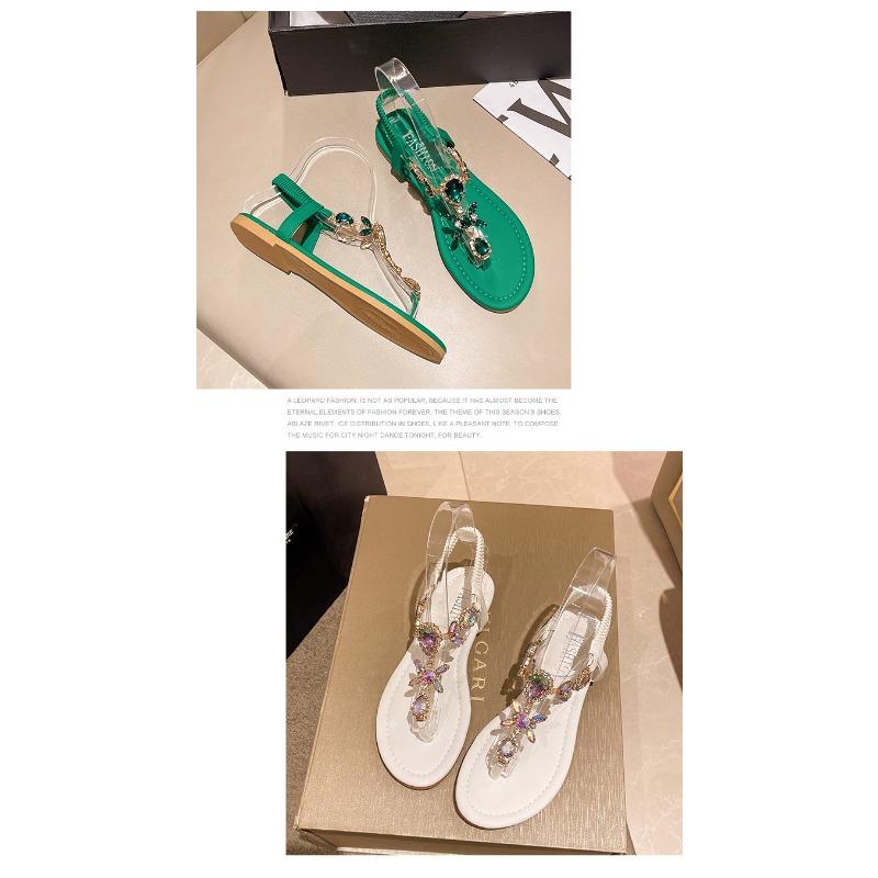 Sandals for Women In Summer, Big Rhinestones, European and American Sizes