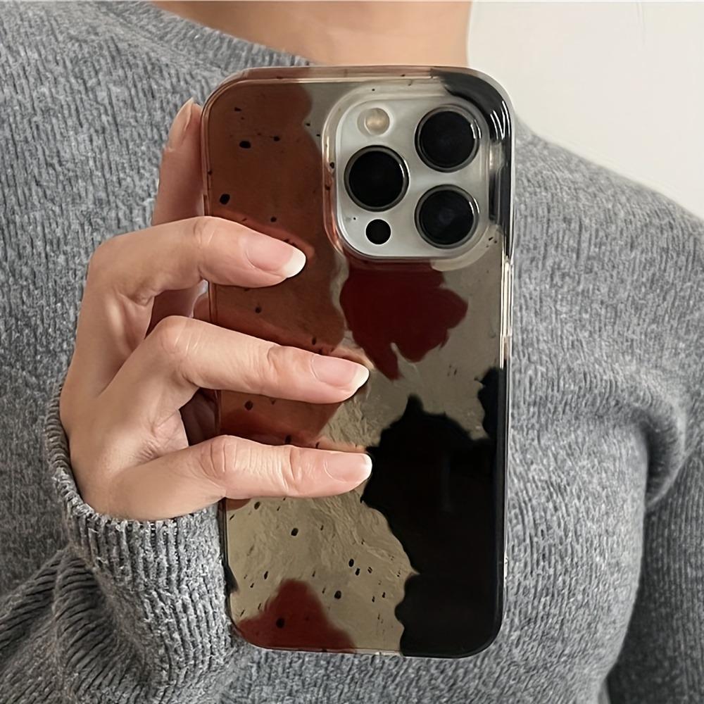 Vintage Splicing Color Blocks Clear Phone Case For iPhone 17 16 15 14 13 12 11 Pro Max 17 Air XS XR X 7 8 Plus Soft Cover