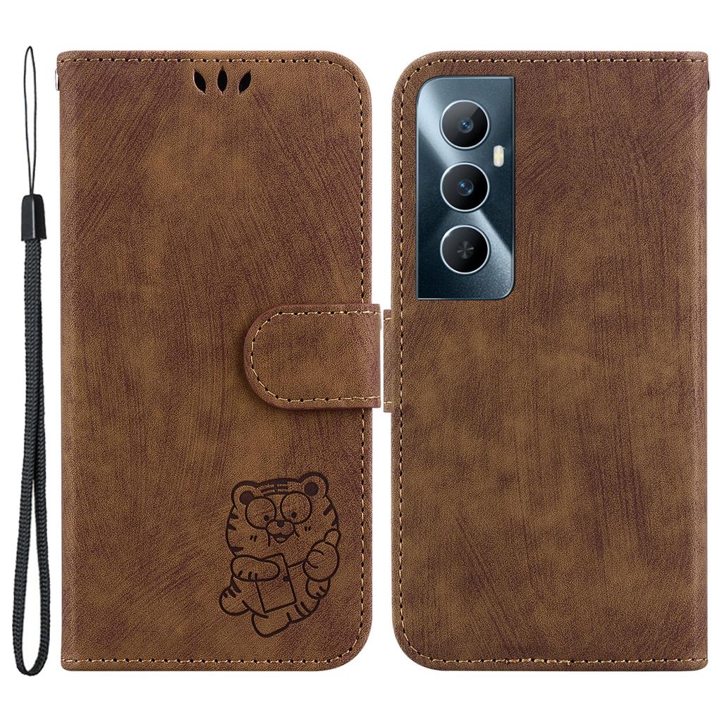 For Realme C65 4G Case Folio Book Stand Cute Tiger Leather Phone Cover