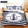Marine Anchor Pattern Duvet Cover Set Fashion Bedding Set Ultra Soft Quilt Cover And Pillowcases For Kids Teens Boys Bedroom