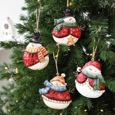 Creative Snowman Christmas Hanging Model Pendant with Lanyard Christmas Tree Decor Cute Handmade Xmas Ornament Home Decor