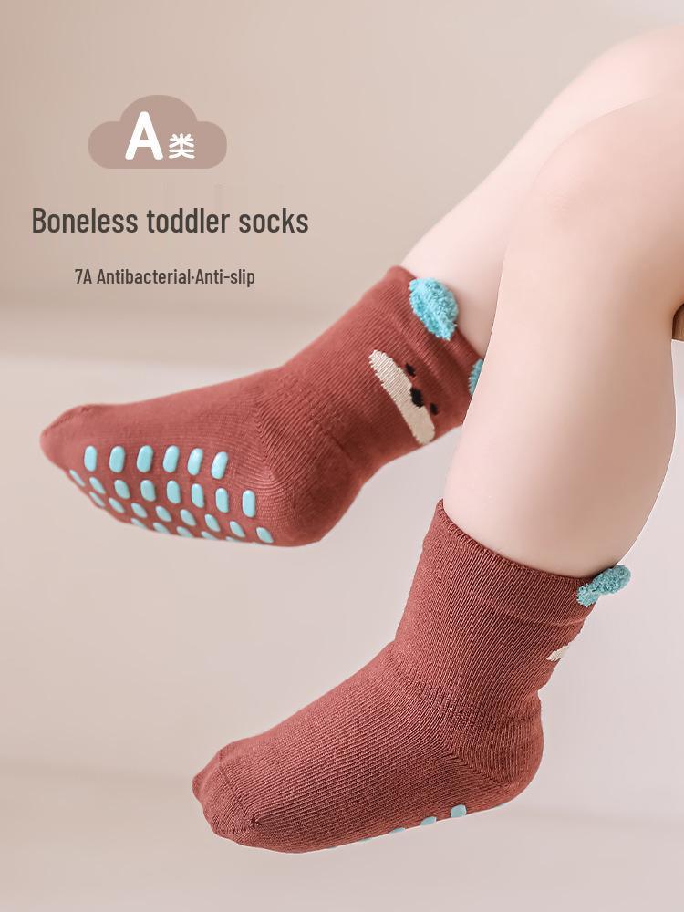 Nuove Calze da Pavimento per Bambini Antiscivolo Autunnali a Cartoni Animati – Carine, Presa su Tutta la Suola per Uso Interno, Educazione Precoce e Protezione dal Freddo