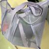 Portable Large Capacity Storage Bag Ultra Light Foldable Beach Bag Mesh Material Travel Organizing Bag Travel