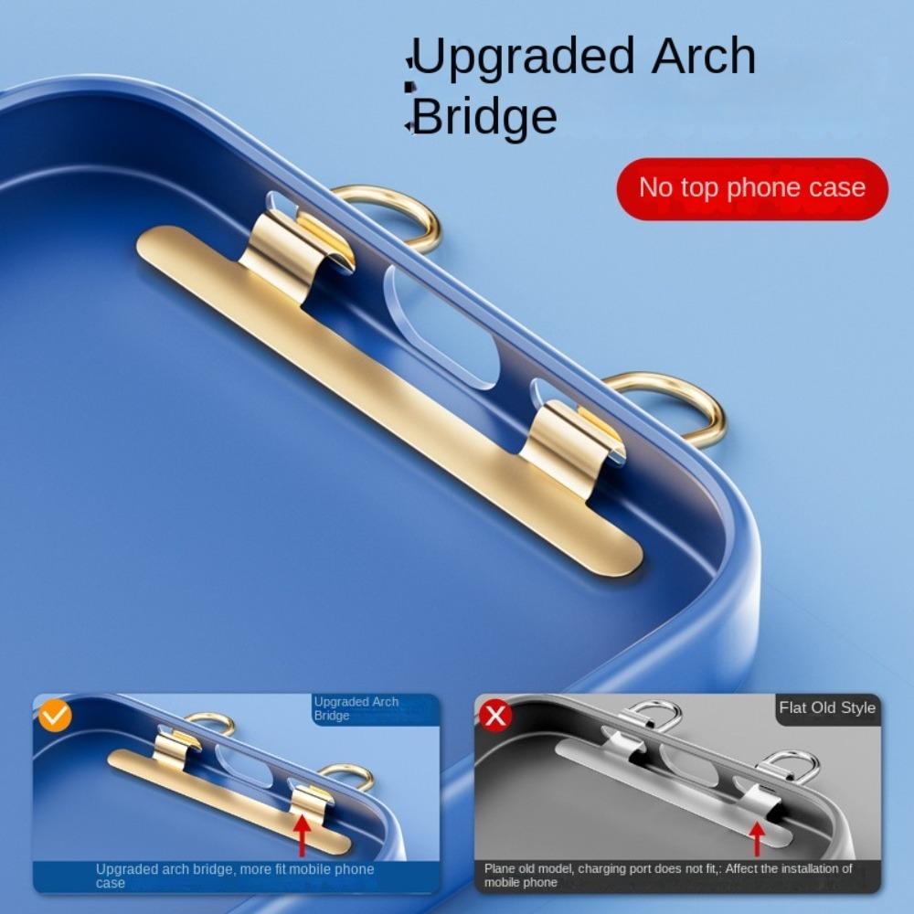 Stainless Steel Phone Lanyard Patch Clips Ultra-thin Phone Lanyard Connecter Metal Gasket