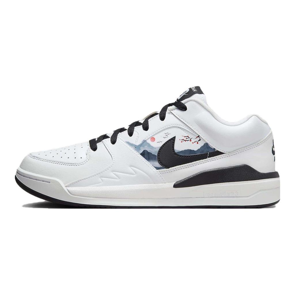 Jordan Stadium 90 Slip Resistant Abrasion Resistant Mid top Casual Shoes Men's White Black HF5258-102(Team181-)