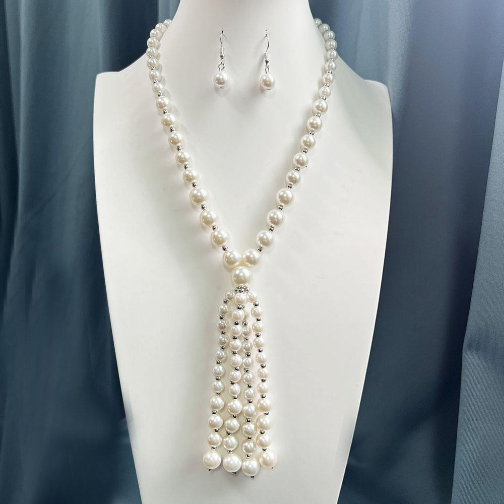 Европейский и американский трансграничный французский ретро имитация жемчуга Шицзя длинное ожерелье женственность цепочка для свитера