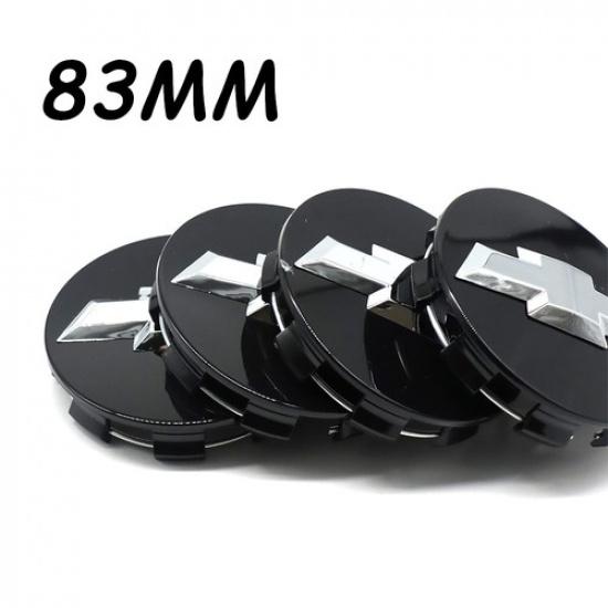 4PCS Black Bowtie Wheel Center Caps For Silverado Suburban Tahoe 83mm