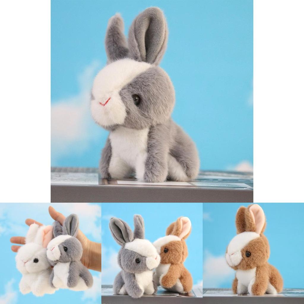 Soft And Huggable Bunny Plushie Adorable Stuffed Rabbit Pendant For Keyring And Bag