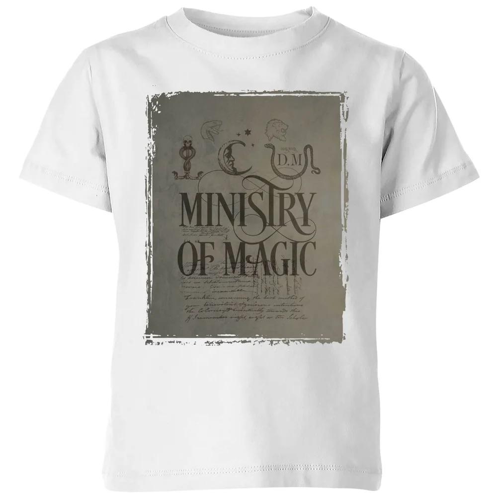 Harry Potter Ministry Of Magic Kids  T-Shirt - White - 3-4 Years 100