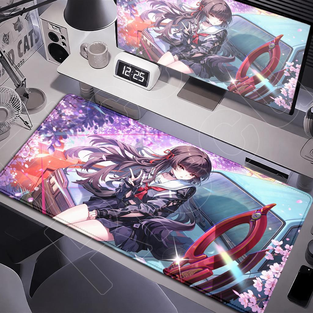 900x400mm Notebook Rubber Table Keyboard Carpet New Wallpaper Sexa Chisa Mouse Mats Large Gaming Wuthering Waves Anime Mouse Pad
