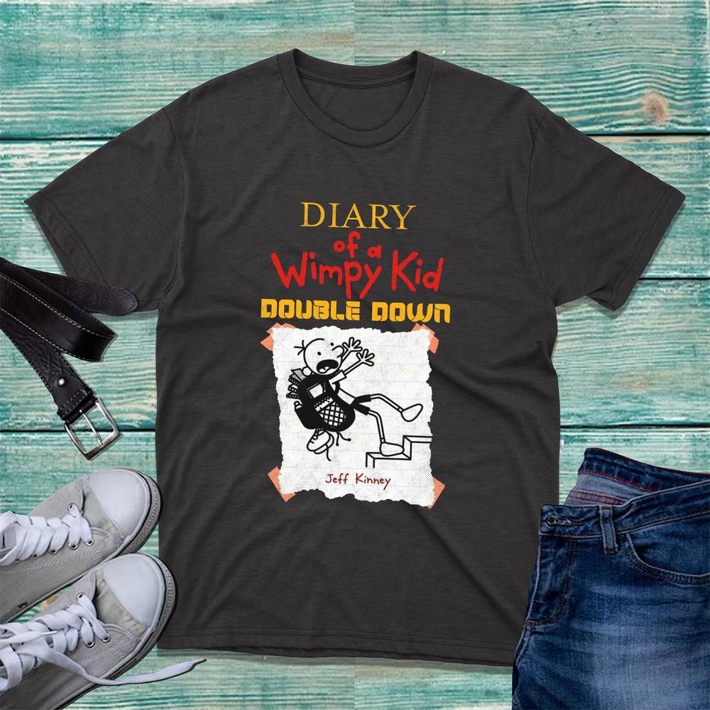 World Book Day TShirt Diary Of A Wimpy Kid Double Down Falling Funny Unisex Top