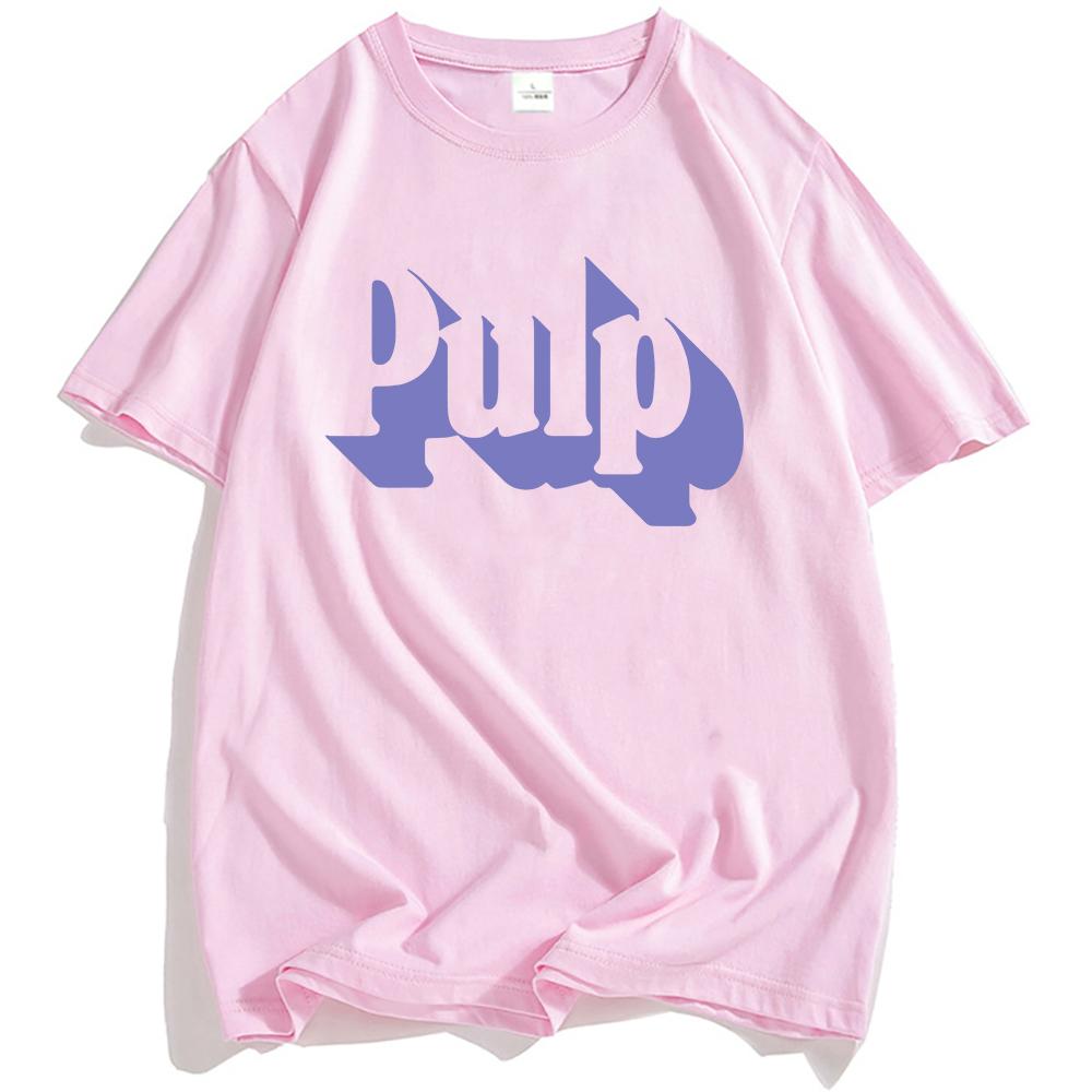 Shadow Logo Ecru T-Shirt Pulp Rock Band Druck T-Shirts Hip Hop Unisex Streetwear Sommer Baumwolle Weich Herren T-Shirt Grafik-Tees