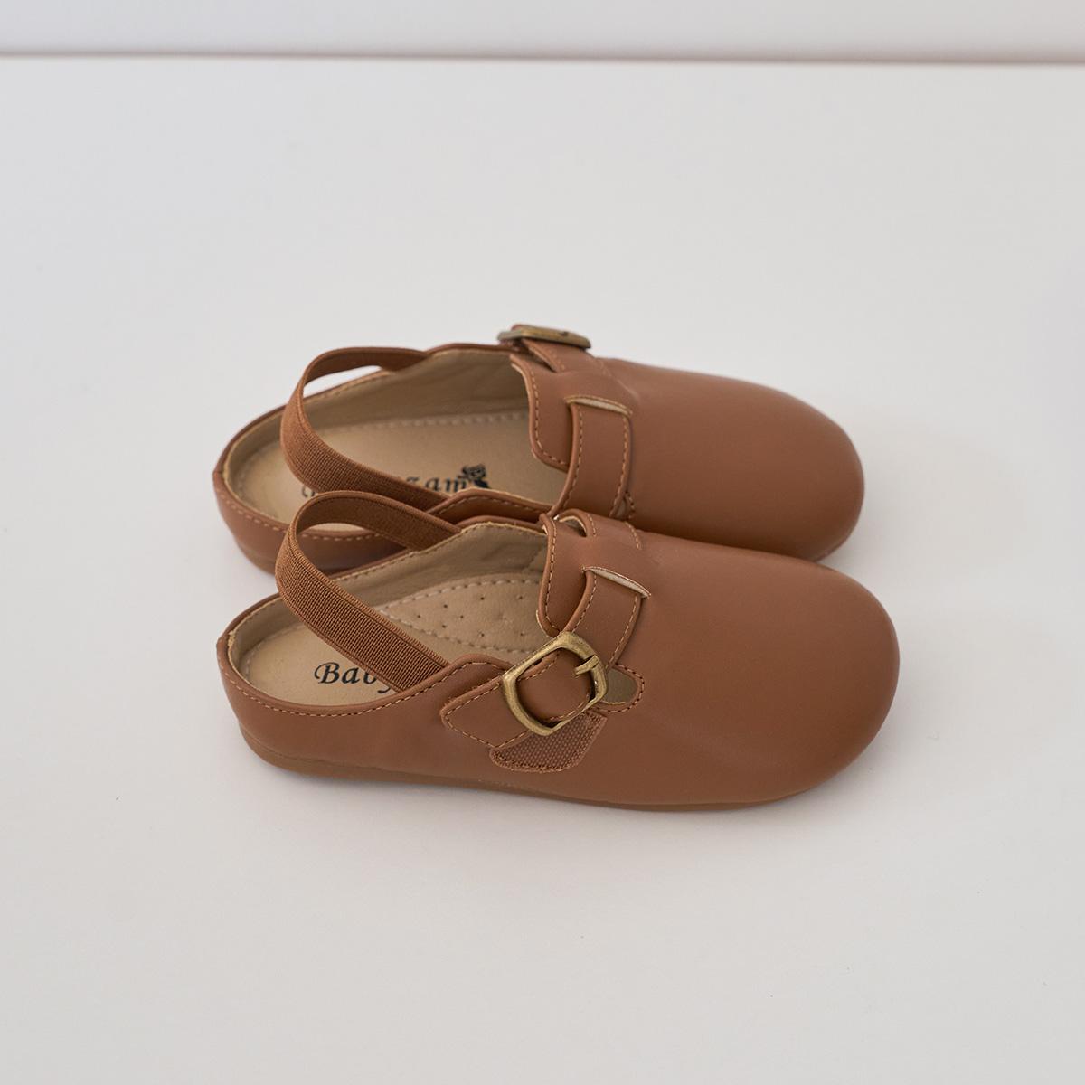 

[BABYZZAM] Unisex teen banding loafers brown, BB421, 7000026498, Popular Korean Shoes 160