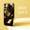 Elegant Banknote High-end PhoneCase Electroplated Glass PhoneCase for Samsung Galaxy S26 S25 S24 S23 S22 S21 FE,Ultra,Plus