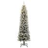 VidaXL Sapin de Noël artificiel 150 LED et neige floquée 150 cm, arbre de Noël, sapin de Noël réaliste, ornement de Noël, 3315769