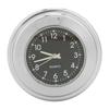 Waterproof Motorcycle Clock Chrome Plating Bike Dial Watch for 7 8in‑1in HandlesBlack Dial