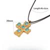 Metal Cross Pendant Necklace Irregular Exaggerated Necklace Jewelry INS Vintage Necklace  Gift