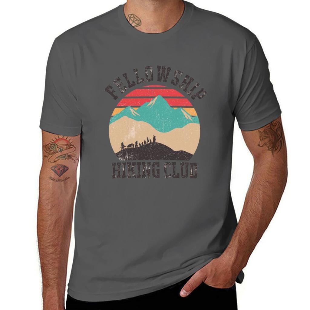 Vintage Fellowship Hiking Club  TShirt Plus Size Basic Cotton TShirt