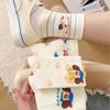 Socks, Medium Socks, Pure Cotton, Spring And Autumn Thin Socks, Piled Up Socks, Trendy Socks, Cotton Socks, Summer Cartoon Striped Dachshund