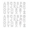 [SUNNYCLUE] 2 Sets of 52 Pieces Rhinestone Alphabet Charm Zircon Parts Initial Bracelet Letter Pendant Letter Necklace Slide Deco Parts Choker Large