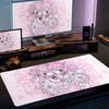 Anime Niedliche Engelsmädchen Mauspads Laptop Gaming Erweiterte Schreibtischunterlage PC Kawaii Gamer Schrank Mauspads XXL Tastaturteppich Rosa Teppich