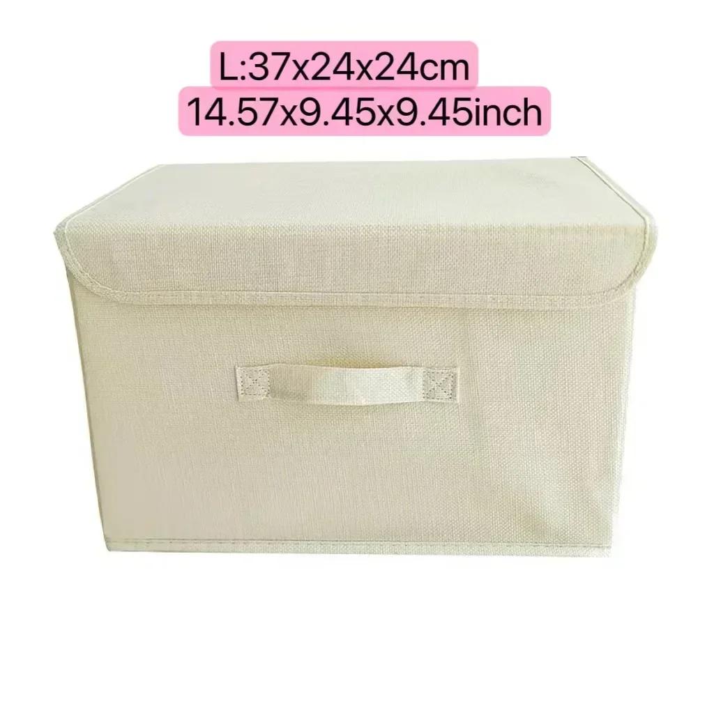 Collapsible Clothing Storage Basket with Lids Large-capacity Foldable Clothing Underwear Socks Storage Box for Storage Shelves