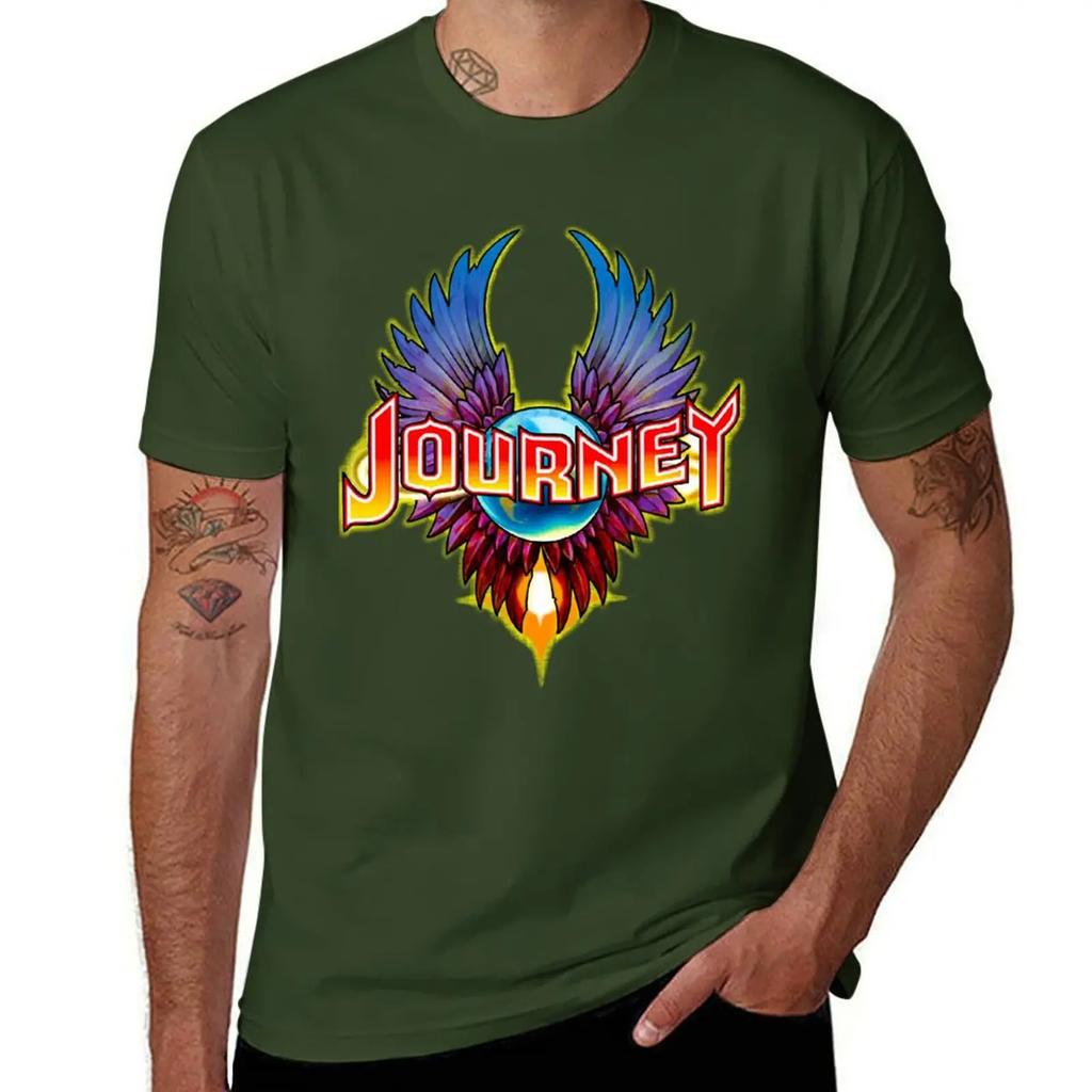journey Logo rock band T-Shirt oversized summer clothes kawaii clothes t shirt