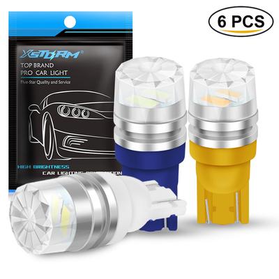 6 sztuk T10 W5W żarówka LED 194 168 501 Led 2SMD 5630 chipy klin samochodowy lampka tablicy rejestracyjnej światło kopuły 3000K 6000K biały zielony niebieski czerwony różowy