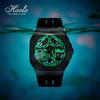 HAOFA Skeleton Mechanical Automatic Hollow Dial Sapphire Glass Stylish Waterproof High Quality Watch Popular Gift Men's Men's Men's