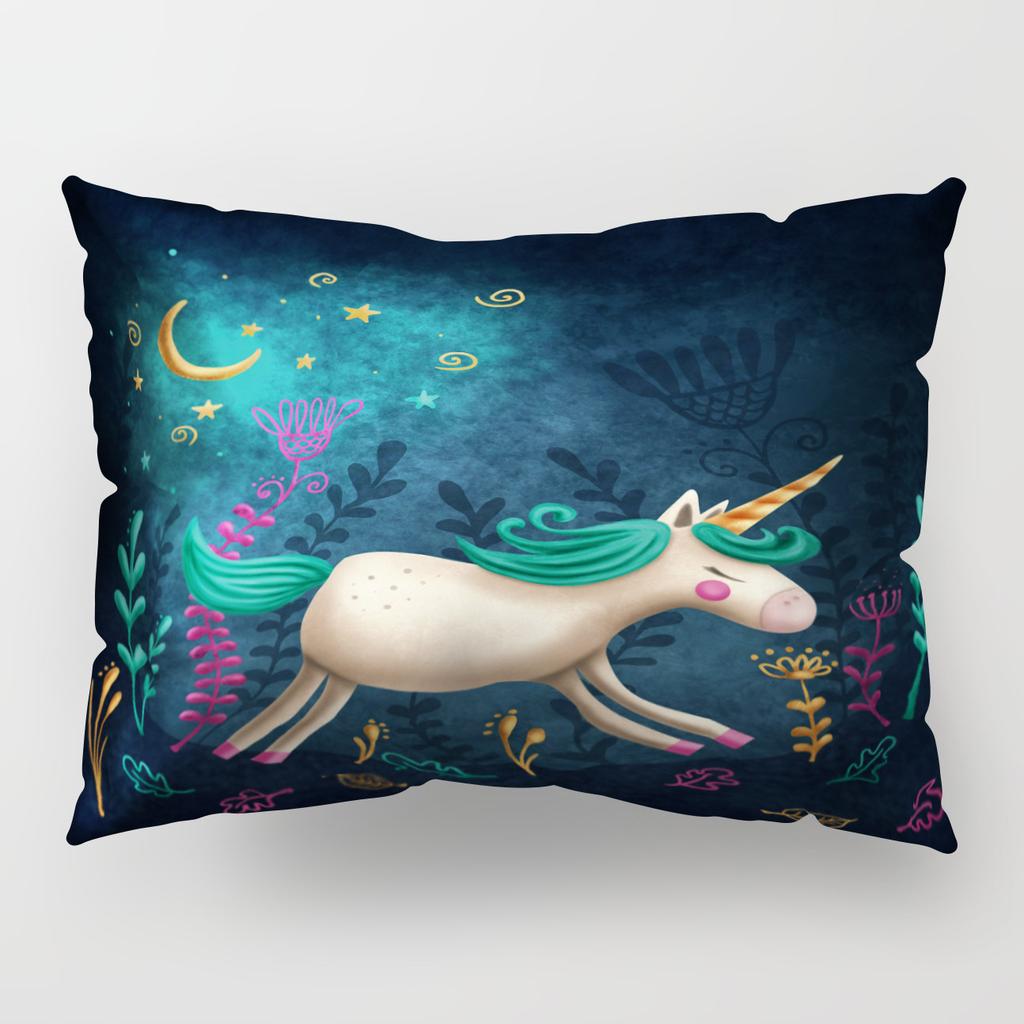 50*30cm Cute Unique Unicorn Long Pillow Cover