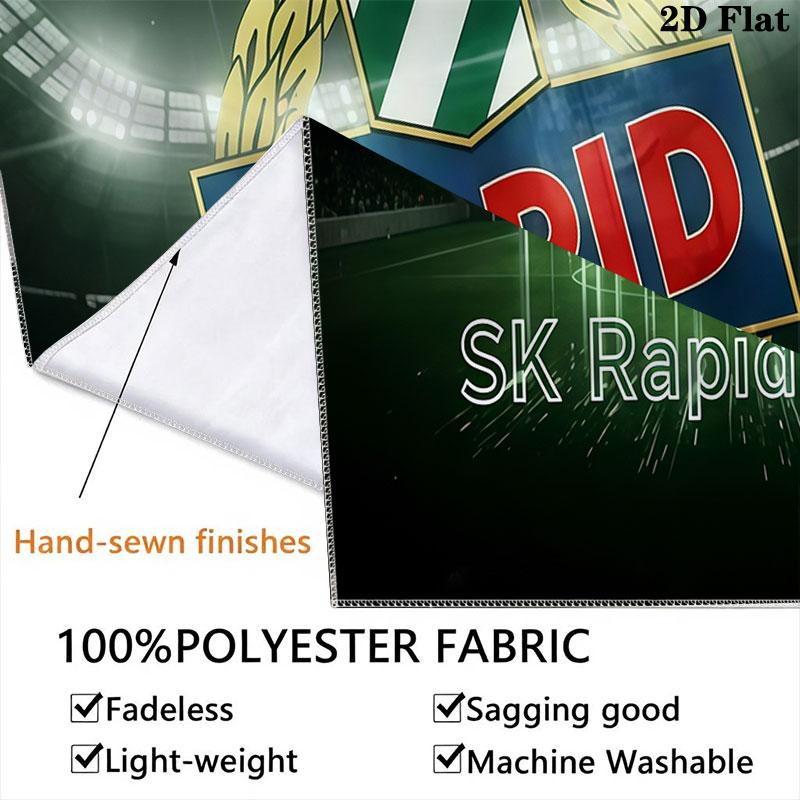 Rapid Vienna logo Wall Hanging Printed Fabric Blanket Decorative Tapestries for Bedroom Living Room Home Decor