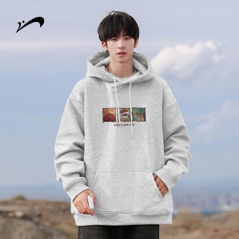 Guirenniao Men's Heavyweight Casual Hooded Sweatshirt