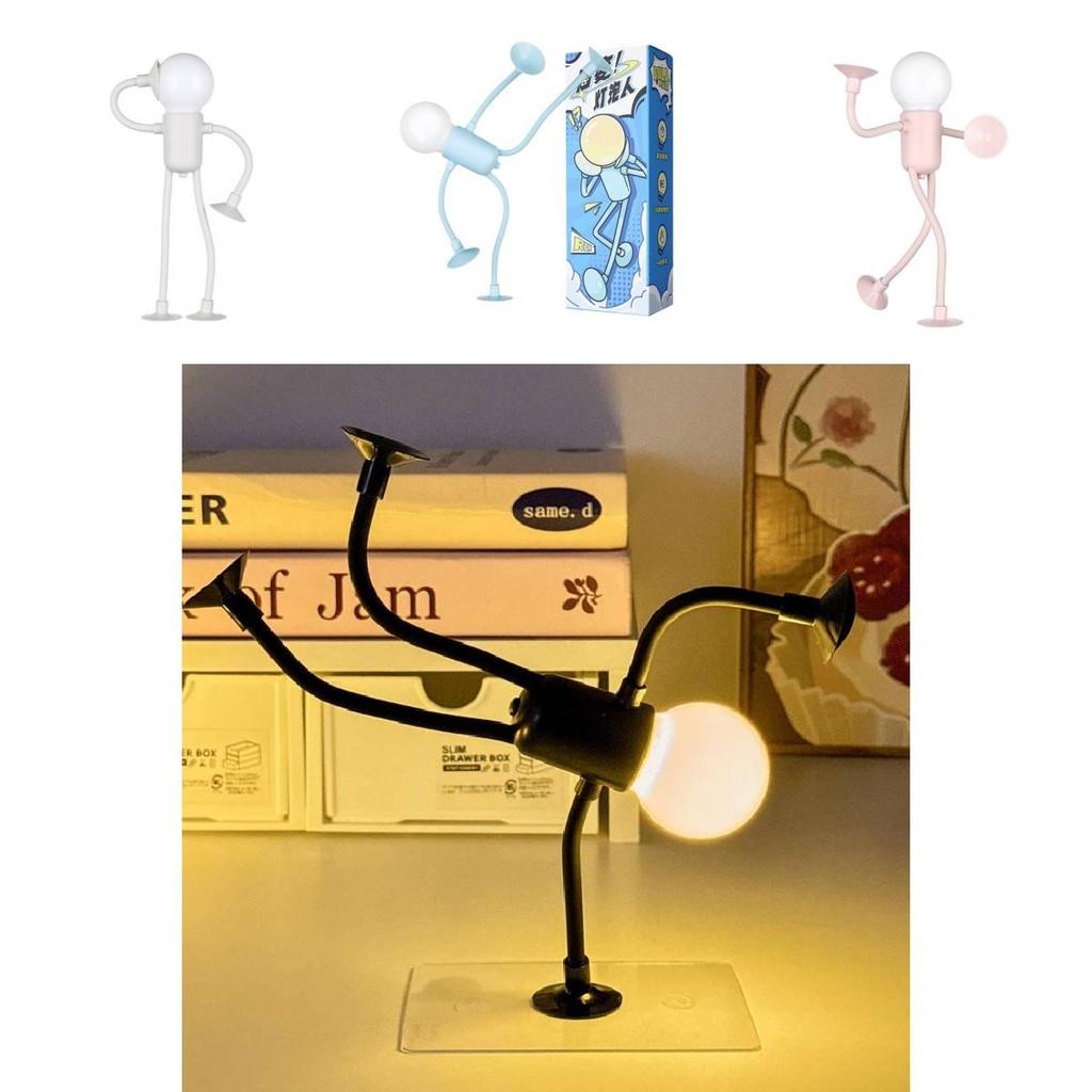 Adorable Cartoon Style Mini Night Light With Unique Vacuum Suction And Colorful Led For Bedroom Ambiance