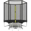 Outdoor Trampoline, Ø183 Cm, Safety Net, 2-Step Ladder, Black