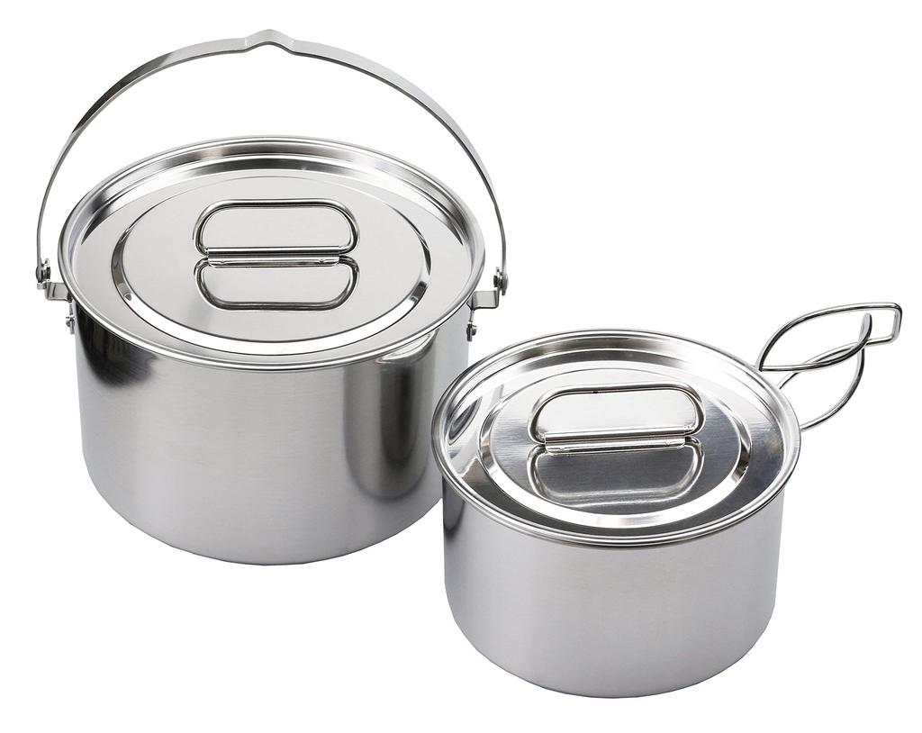 Captain Stag Laguna Stainless Steel Cooker L Set M-5504