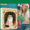 Set di 24 Decorazioni Natalizie per Albero di Natale a Forma di Gatto in Acrilico con Sorpresa Nascosta