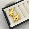Autumn & Winter BV Style Large Water Drop Gold Plated Earrings - European & American Bestseller