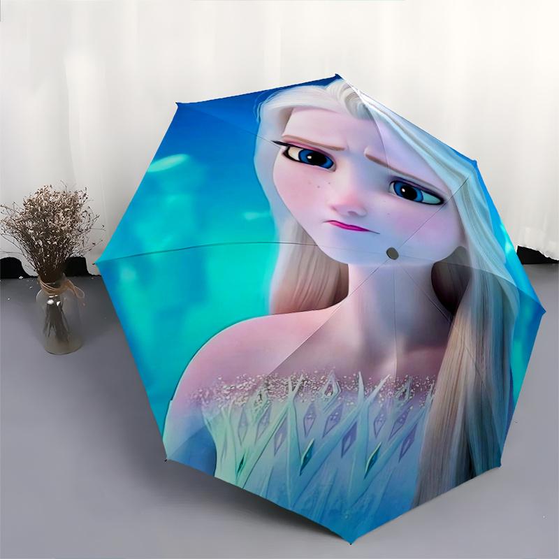 Frozen II Queen Elsa Ice Princess Automatic Opening and Closing Folding - A Good Choice for Gifts, Fashionable and Convenient Umbrella With