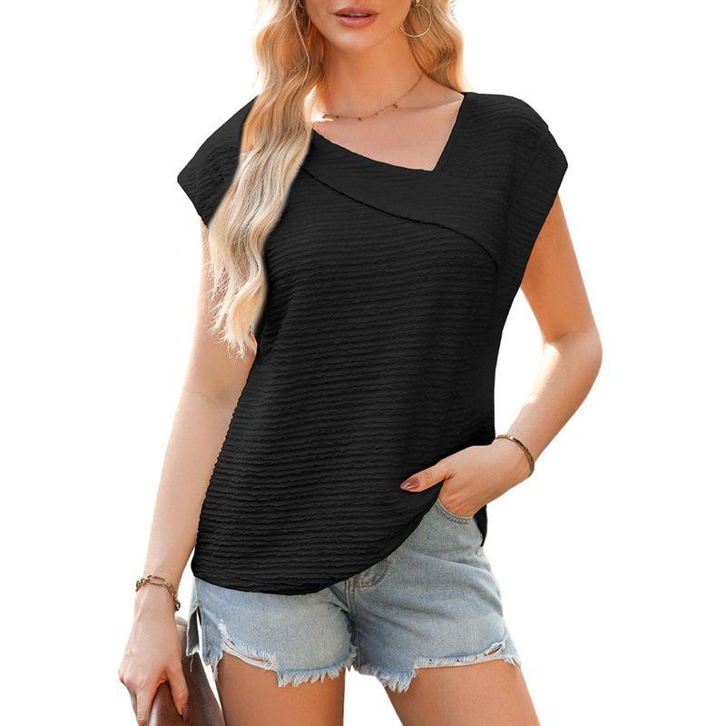 

2025 Fashion Casual Short Sleeve Fashion Shirt T-shirt Black XL