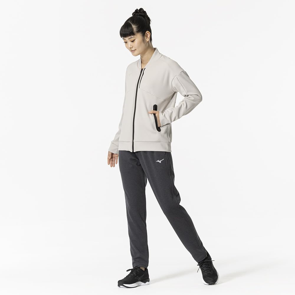 Mizuno Oat Milk Heather Training Soft Stretch Comfortable and 32MCB325 Women's Wear, Jacket, Lightweight,