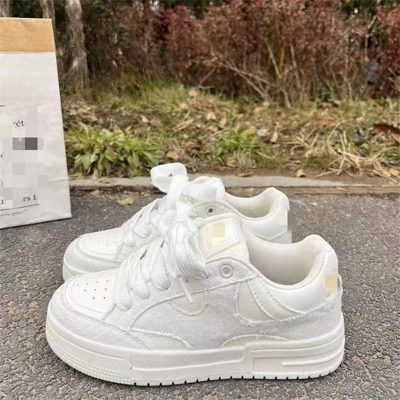 White niche skateboard bread shoes autumn new casual ins street sports 35 белый