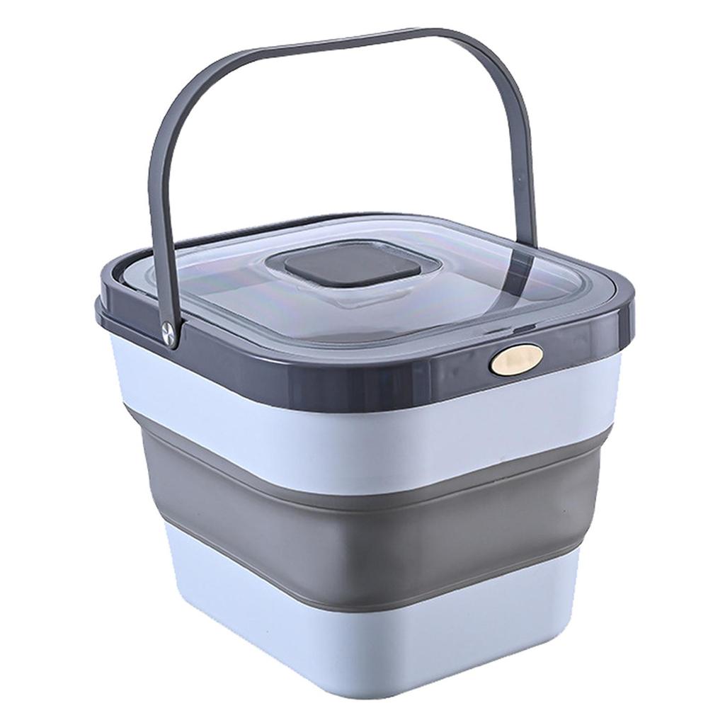 1Pc Storage Container Bin Sealed Cans 10kg - Gray