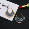 Bohemian Style Multicolor Glass & Rice Bead Statement Earrings
