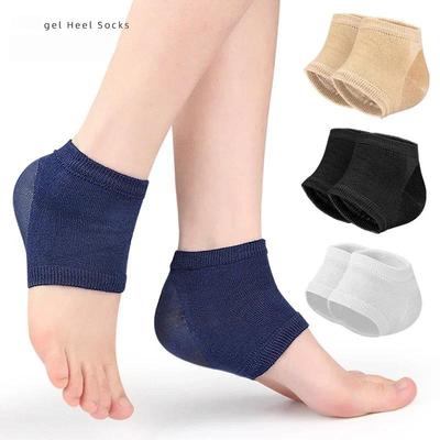1 Paar Gel Fersenschoner Fersenpolster Fersenkappen Kissen Fußpflege Reparatur Hautfeuchtigkeitspflege Anti-trocken Riss Halbsocken