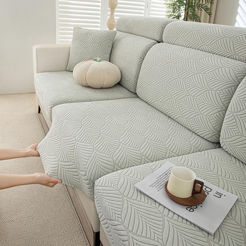 Jacquard Sofa Cushion Covers For Sectional Sofa Stretch Sofa Slipcovers Washable Couch Cover Furniture Protector Pet-Friendly